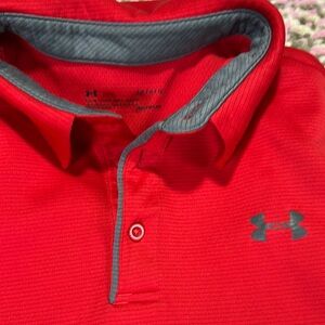 Under Armour Crimson Polo with Charcoal Trim